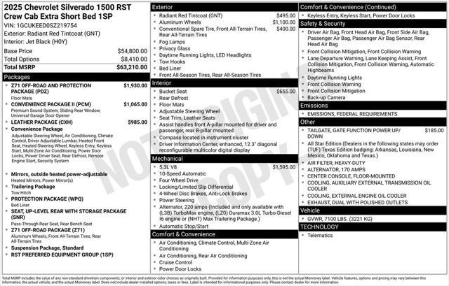 new 2025 Chevrolet Silverado 1500 car, priced at $56,805