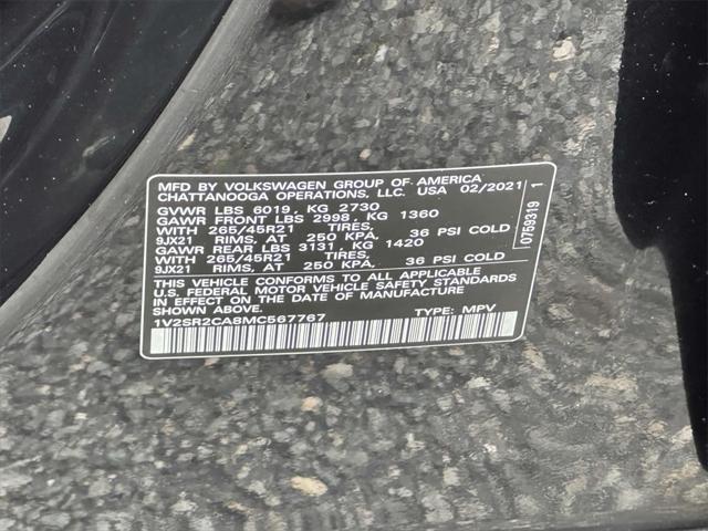 used 2021 Volkswagen Atlas car, priced at $24,995