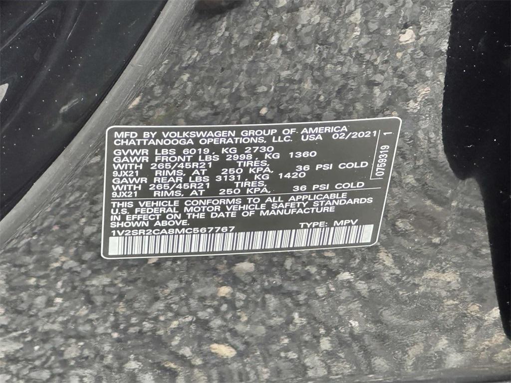 used 2021 Volkswagen Atlas car, priced at $22,495