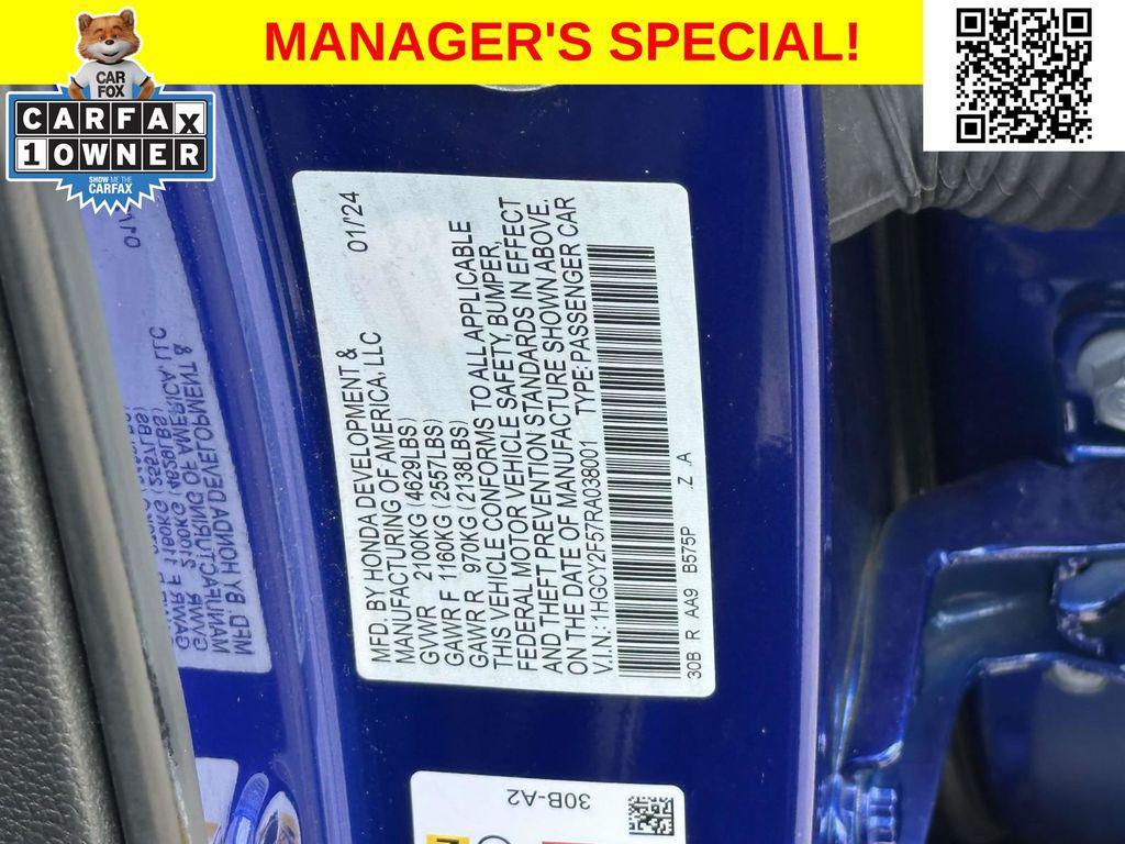 used 2024 Honda Accord Hybrid car, priced at $21,725