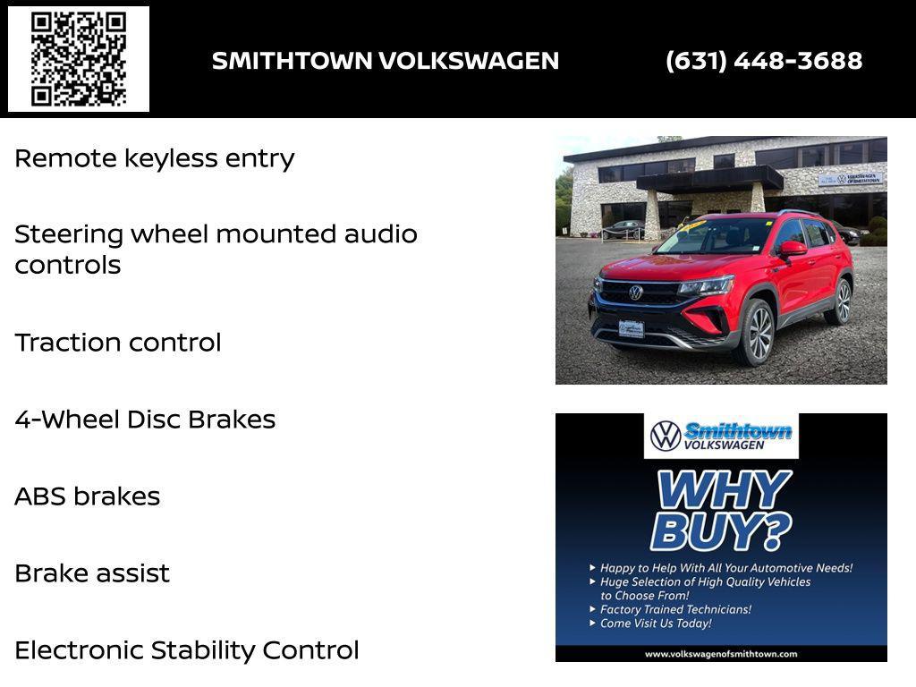 used 2022 Volkswagen Taos car, priced at $18,000