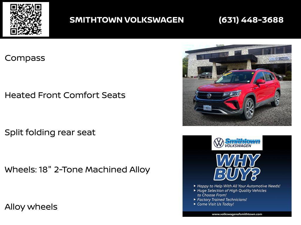 used 2022 Volkswagen Taos car, priced at $18,000