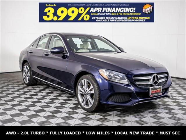 used 2018 Mercedes-Benz C-Class car, priced at $19,999