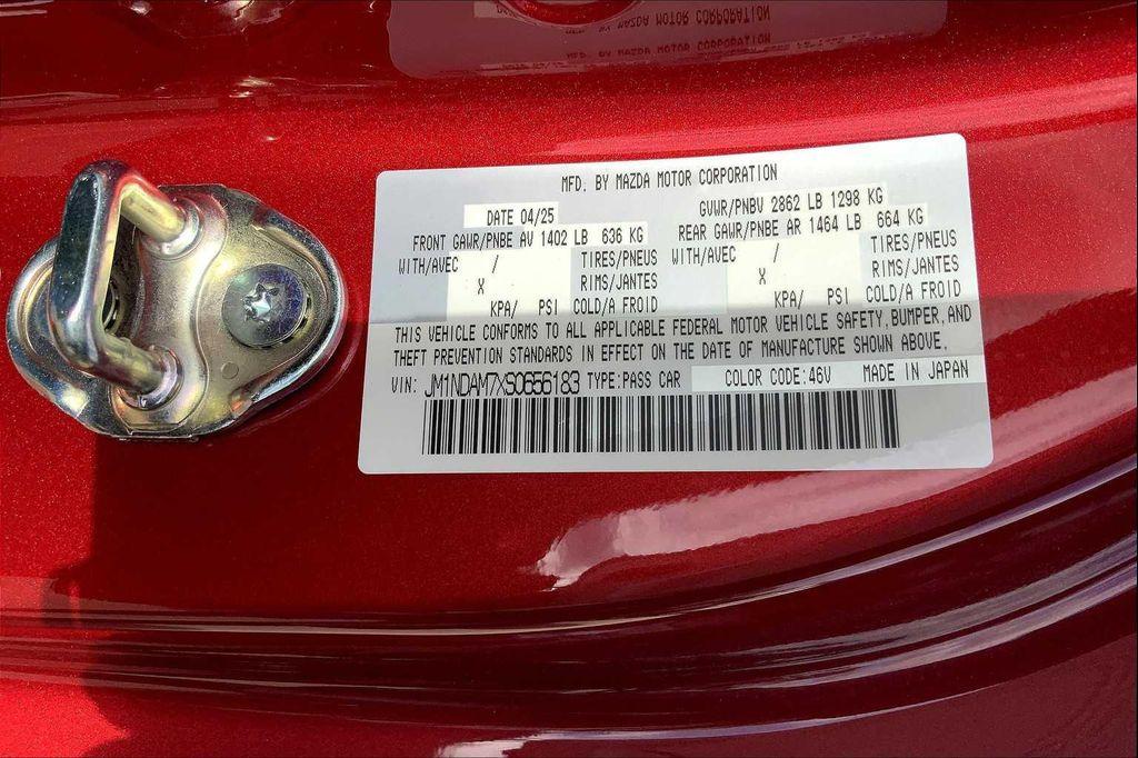 new 2025 Mazda MX-5 Miata RF car, priced at $40,110