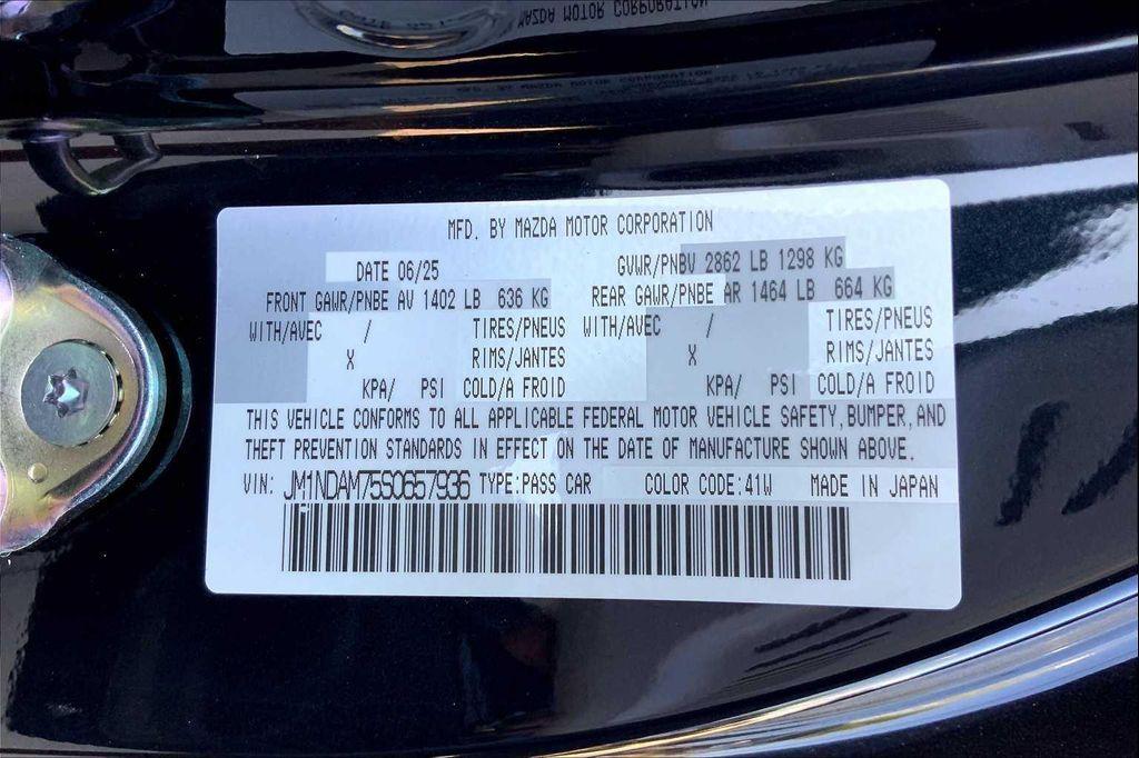 new 2025 Mazda MX-5 Miata RF car, priced at $39,205