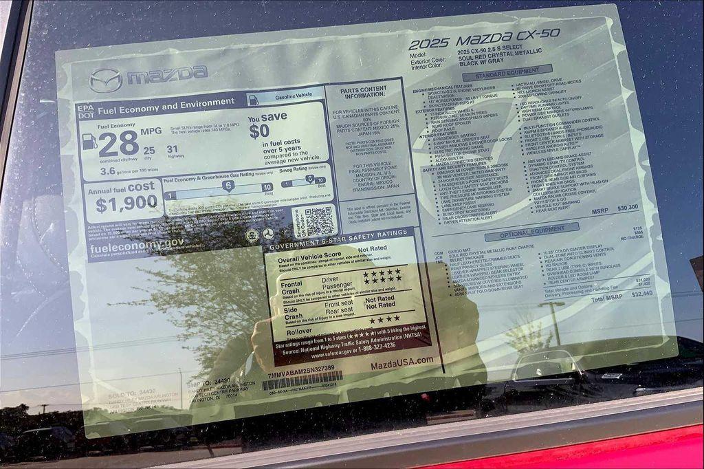 new 2025 Mazda CX-50 car, priced at $32,440