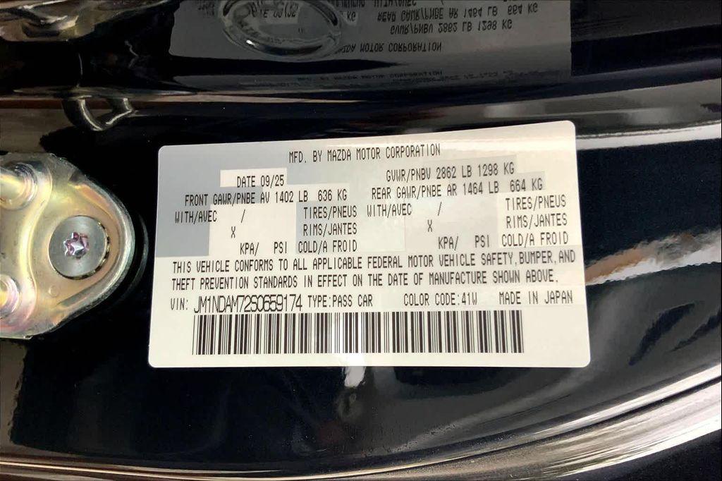 new 2025 Mazda MX-5 Miata RF car, priced at $39,865