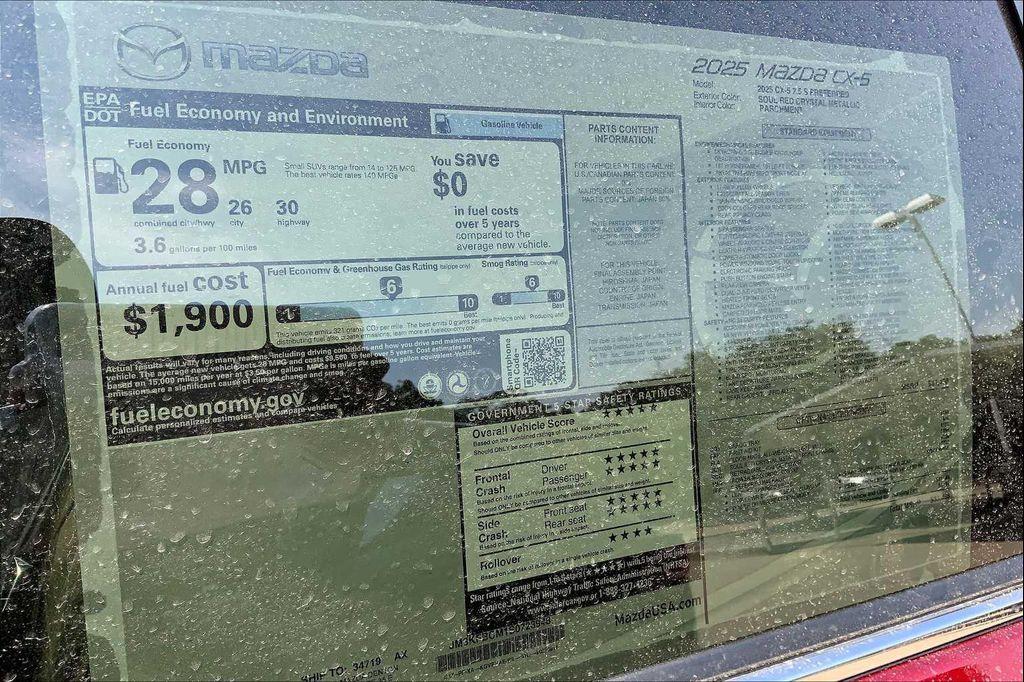 new 2025 Mazda CX-5 car, priced at $33,455