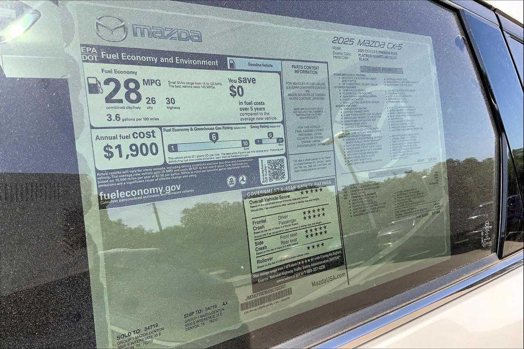 new 2025 Mazda CX-5 car, priced at $37,465