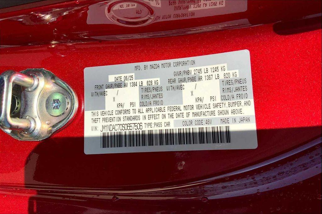 new 2025 Mazda MX-5 Miata car, priced at $35,130