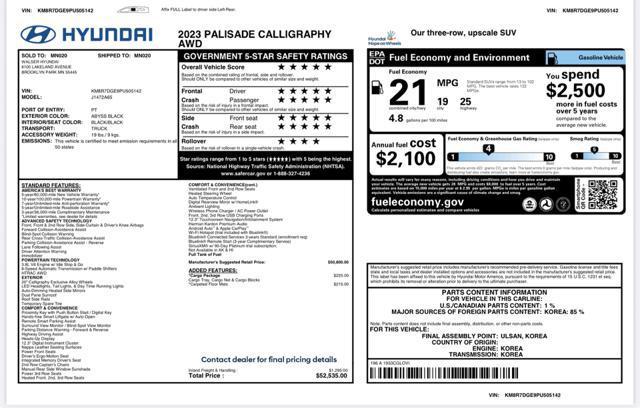 used 2023 Hyundai Palisade car, priced at $33,200