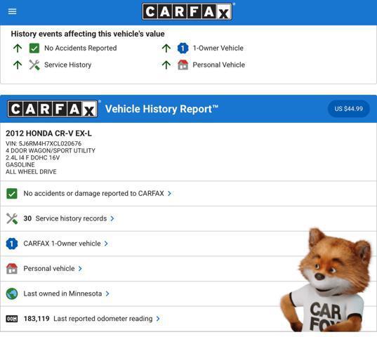 used 2012 Honda CR-V car, priced at $9,800