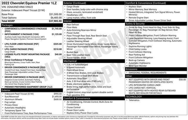 used 2022 Chevrolet Equinox car, priced at $23,406