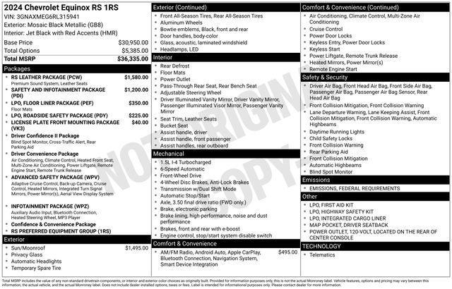 used 2024 Chevrolet Equinox car, priced at $24,906