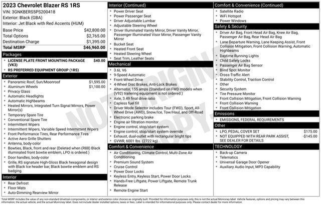 used 2023 Chevrolet Blazer car, priced at $28,906