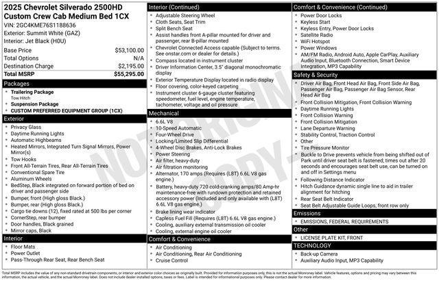 used 2025 Chevrolet Silverado 2500 car, priced at $55,406