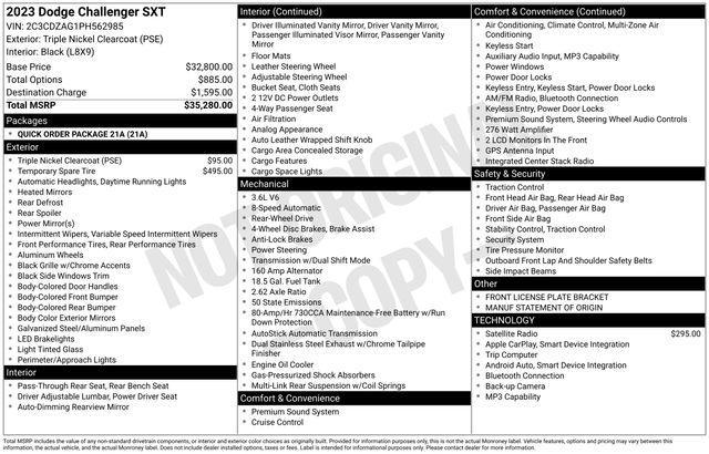 used 2023 Dodge Challenger car, priced at $22,406