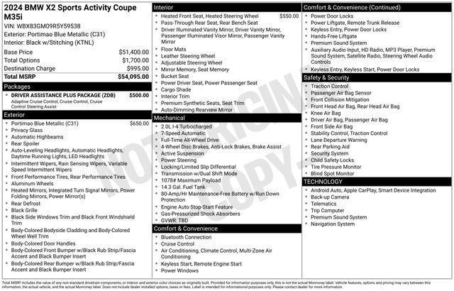used 2024 BMW X2 car, priced at $45,406