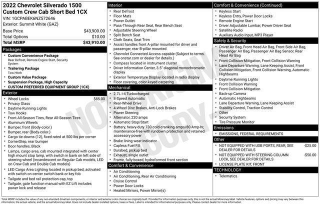 used 2022 Chevrolet Silverado 1500 car