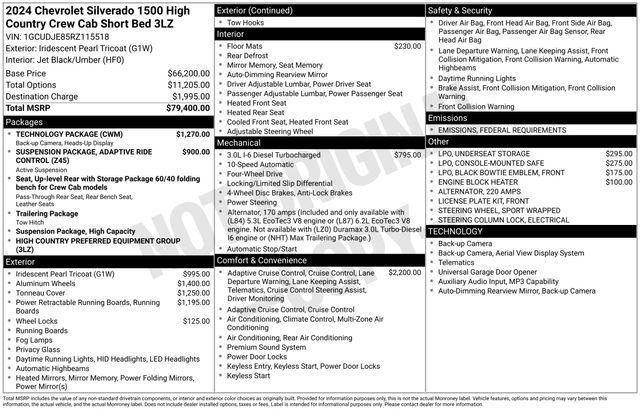 used 2024 Chevrolet Silverado 1500 car, priced at $58,406