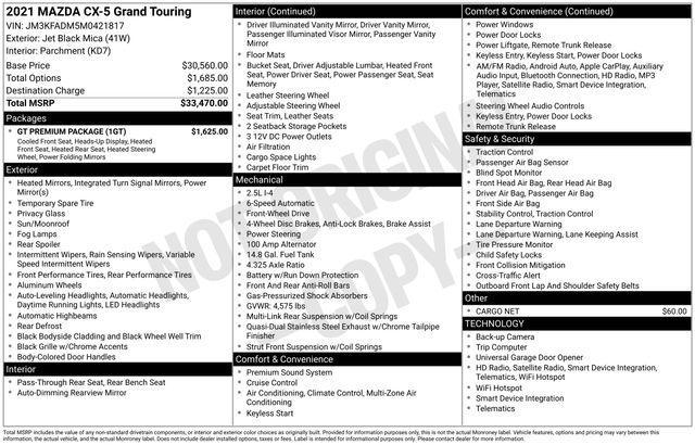 used 2021 Mazda CX-5 car, priced at $17,406