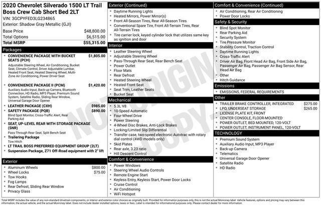 used 2020 Chevrolet Silverado 1500 car, priced at $35,995