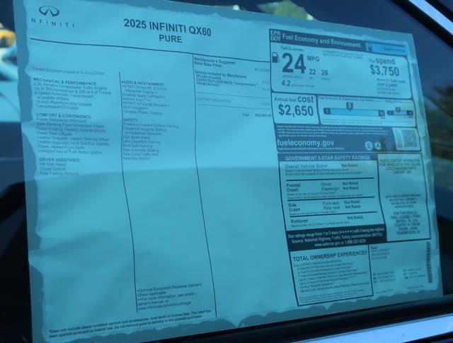 new 2025 INFINITI QX60 car, priced at $52,480