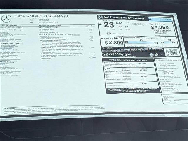 new 2024 Mercedes-Benz AMG GLB 35 car, priced at $69,635