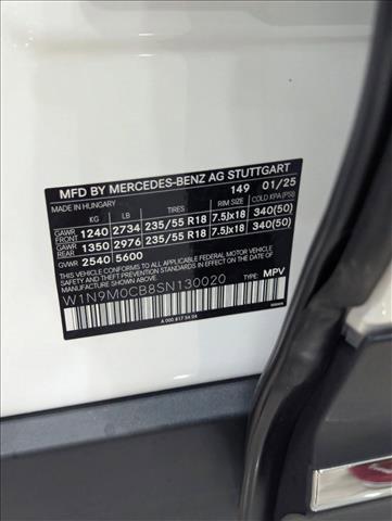 new 2025 Mercedes-Benz EQB 250 car, priced at $59,165