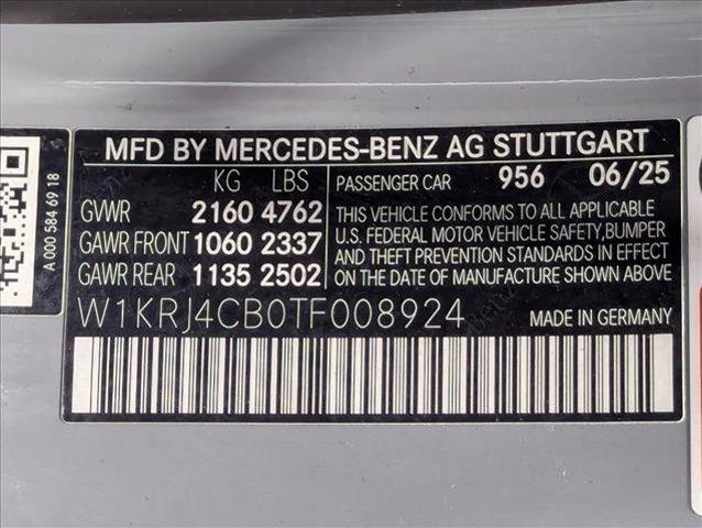 new 2026 Mercedes-Benz AMG GT 43 car, priced at $124,785