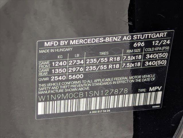 new 2025 Mercedes-Benz EQB 250 car, priced at $57,600