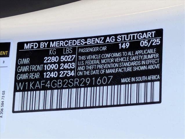 new 2025 Mercedes-Benz C-Class car, priced at $50,235