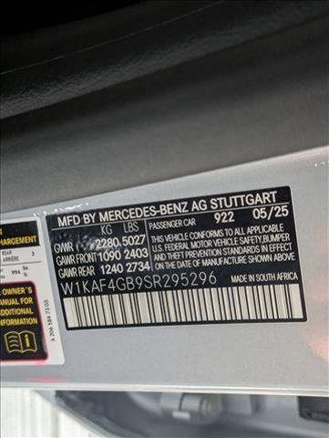 new 2025 Mercedes-Benz C-Class car, priced at $58,245