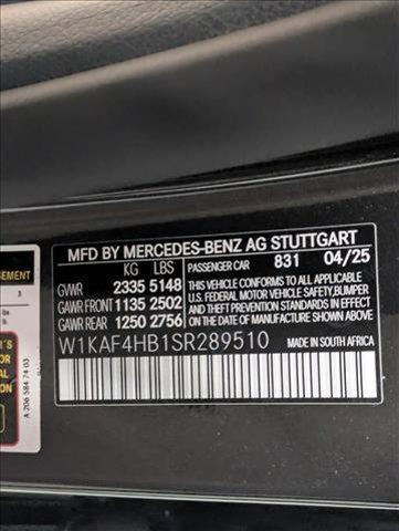 new 2025 Mercedes-Benz C-Class car, priced at $56,085