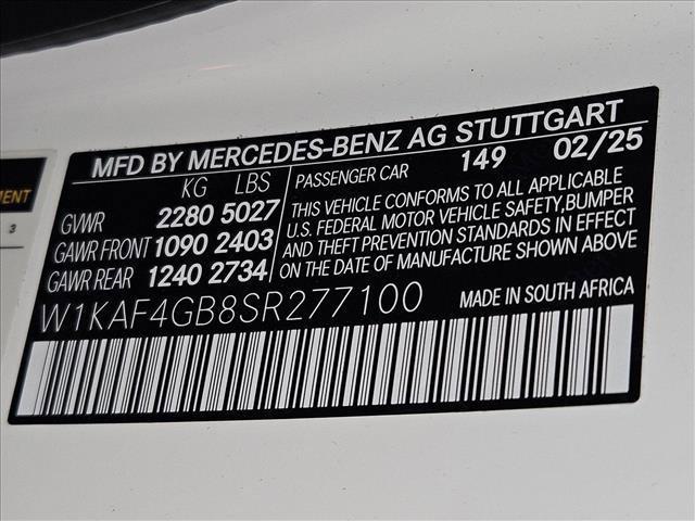 new 2025 Mercedes-Benz C-Class car, priced at $50,235
