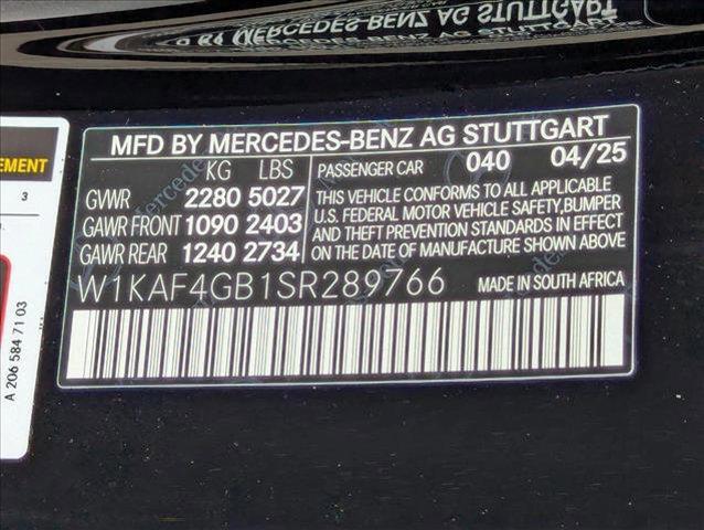 new 2025 Mercedes-Benz C-Class car, priced at $57,145