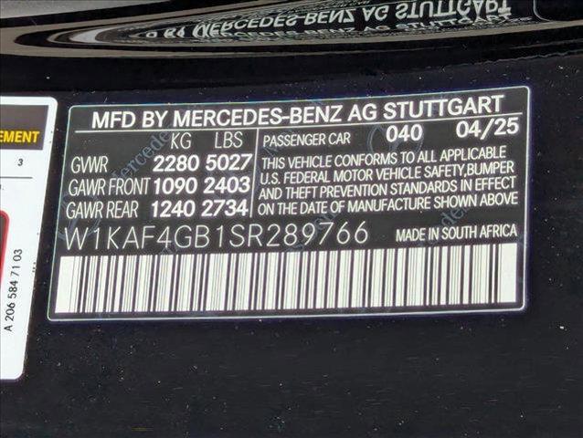 new 2025 Mercedes-Benz C-Class car, priced at $57,145