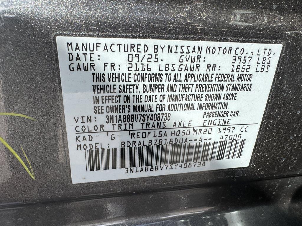 new 2025 Nissan Sentra car, priced at $21,276