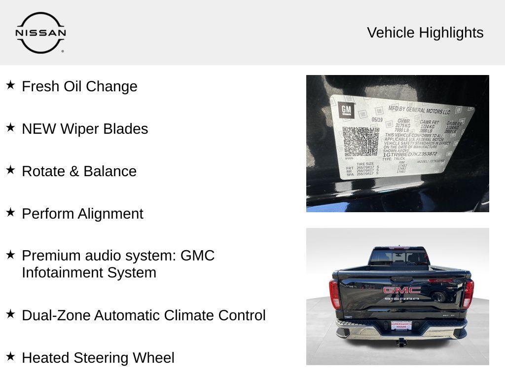 used 2019 GMC Sierra 1500 car, priced at $26,939