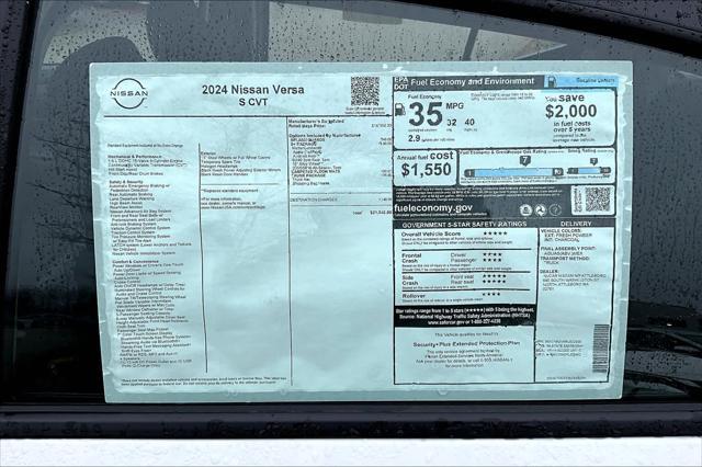 new 2024 Nissan Versa car, priced at $20,843