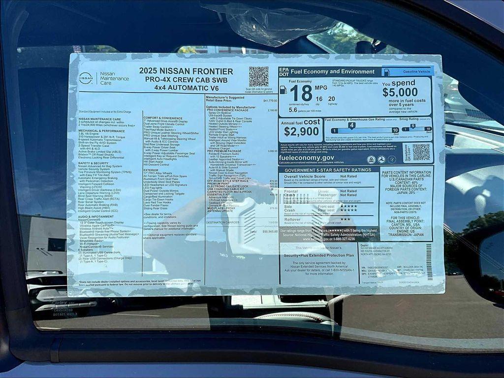 new 2025 Nissan Frontier car, priced at $48,948