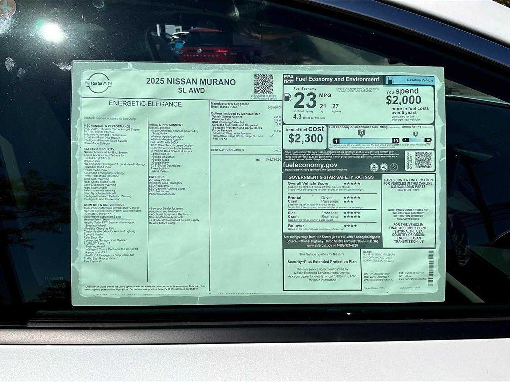 new 2025 Nissan Murano car, priced at $47,487