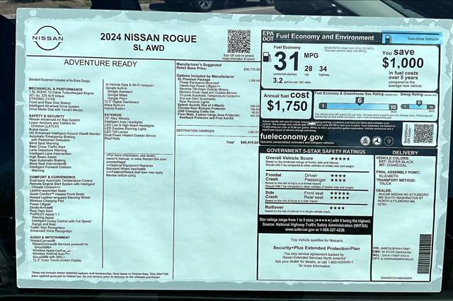 new 2024 Nissan Rogue car, priced at $37,695