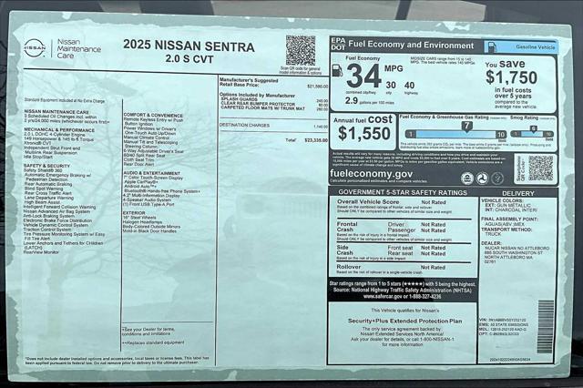 new 2025 Nissan Sentra car, priced at $22,488