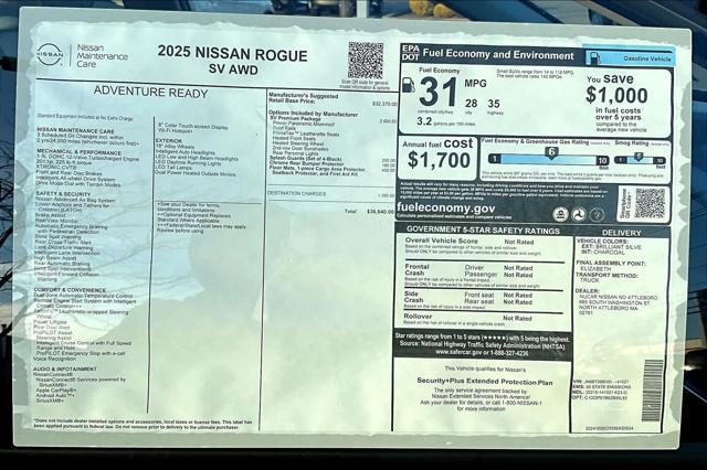 new 2025 Nissan Rogue car, priced at $33,989