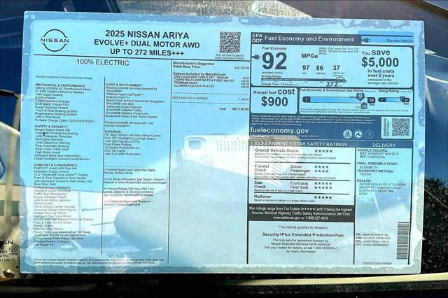 new 2025 Nissan ARIYA car, priced at $48,565