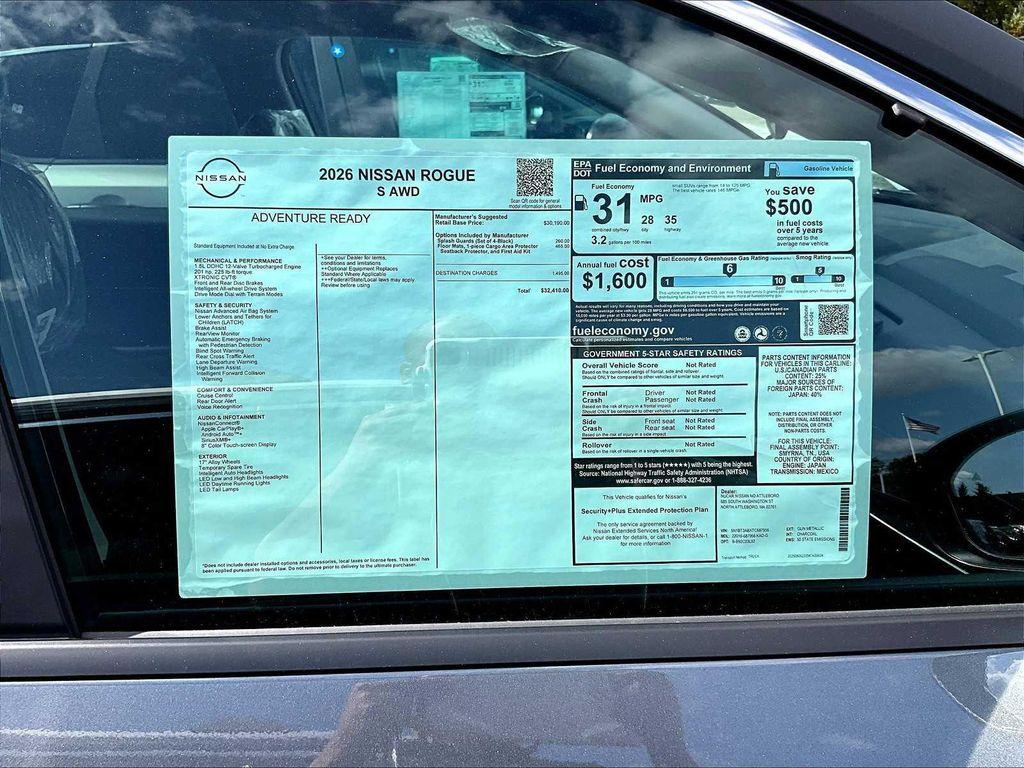 new 2026 Nissan Rogue car, priced at $31,030