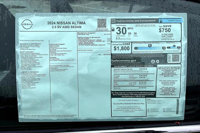 new 2024 Nissan Altima car, priced at $28,685