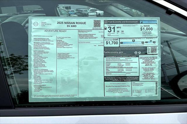 new 2025 Nissan Rogue car, priced at $33,274