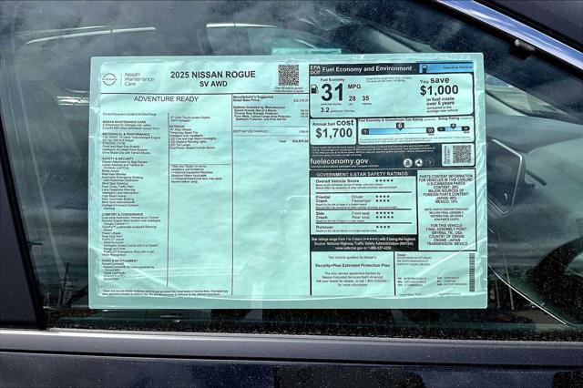 new 2025 Nissan Rogue car, priced at $33,274